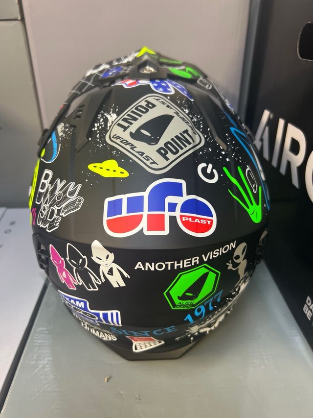 Casco moto XS trial jet UFO