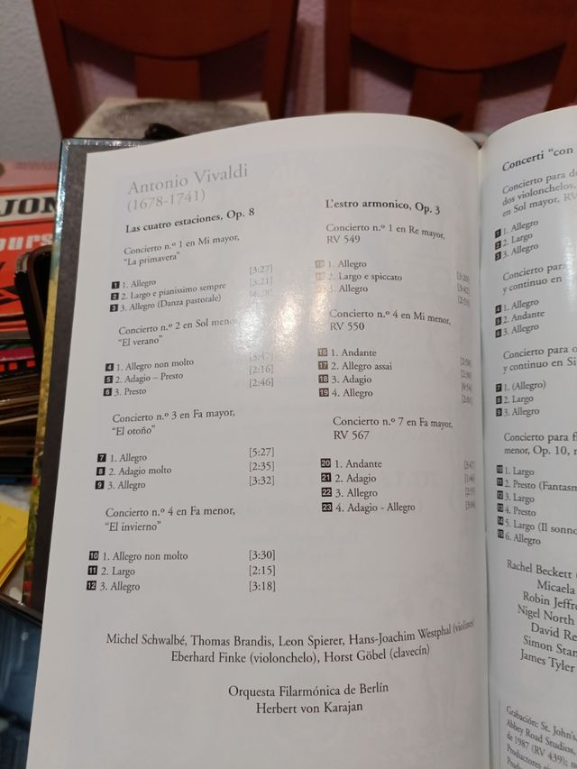 Libro Vivaldi 2x CD, Quattro stagioni