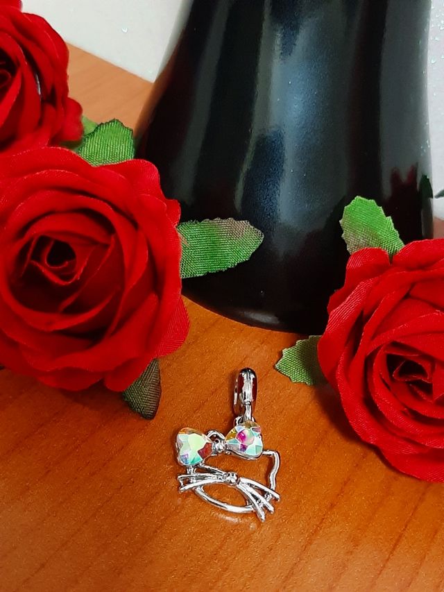 🔴 Charm gattino con fiocco