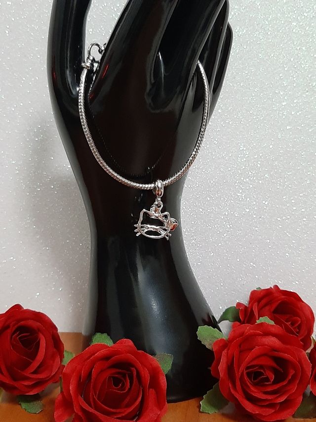 🔴 Charm gattino con fiocco