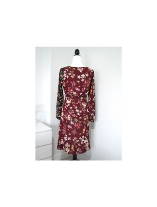 Vestido estampado tipo Kimono, mangas largas