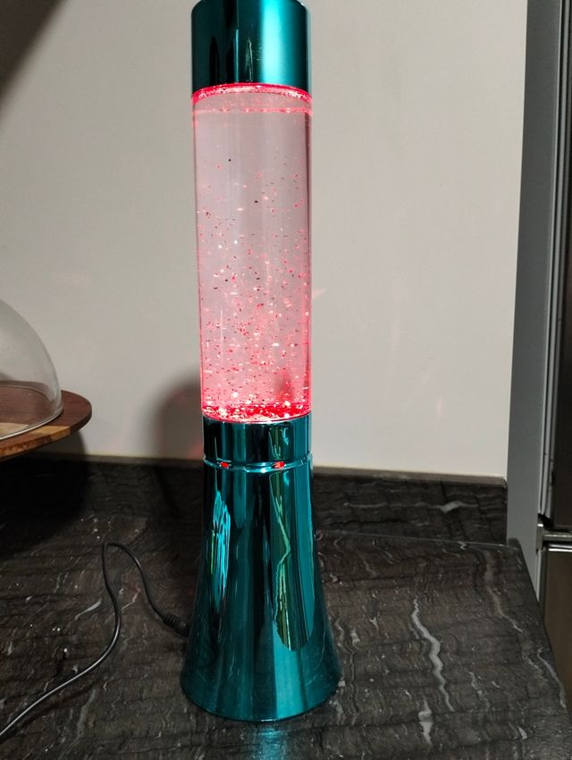 Lampara colores purpurina