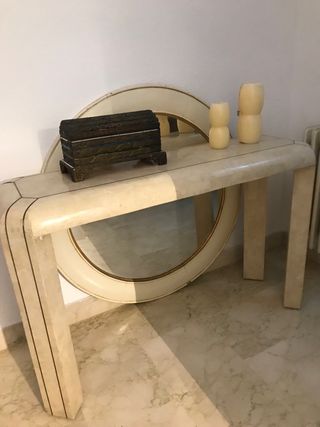 Consola piedra teselada yespejo estilo mid century