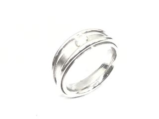 sortija oro 18k con piedra con diamante