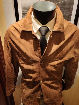 Chaqueta PIEL NOBUCK tostada