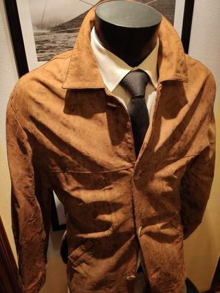 Chaqueta PIEL NOBUCK tostada