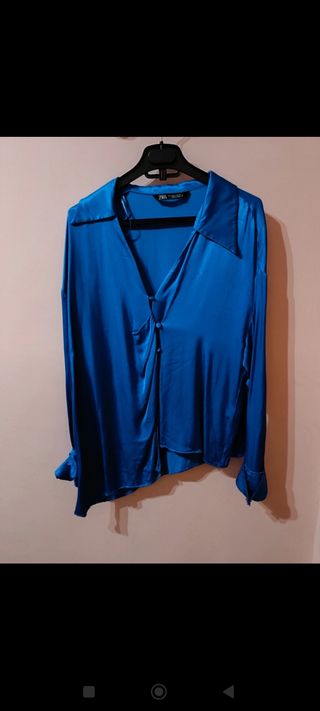 Camisa de raso de zara
