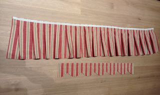 Telas confeccionadas para cubrir caja de persiana