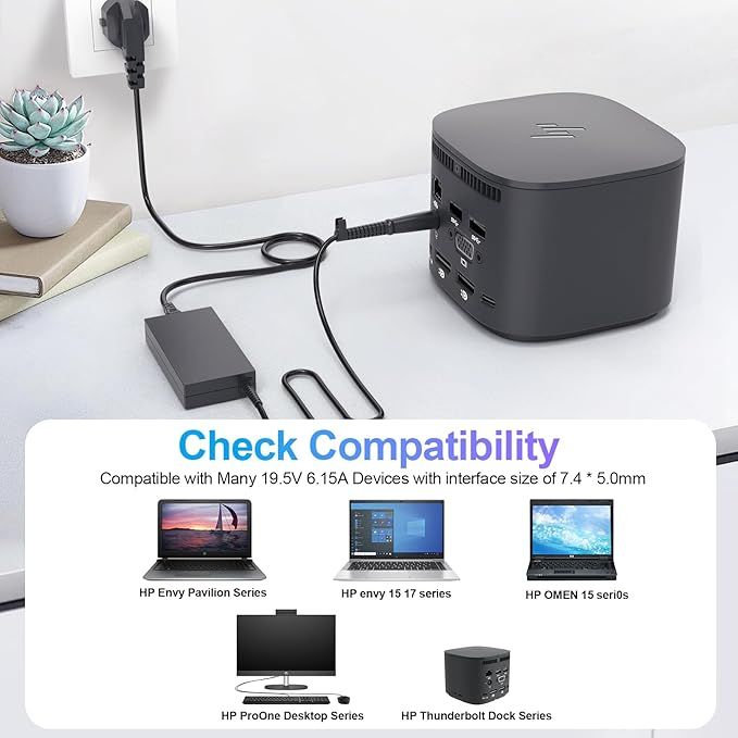 QYD 120W Cargador HP Thunderbolt Dock 120W G2 G4 afbeelding 2