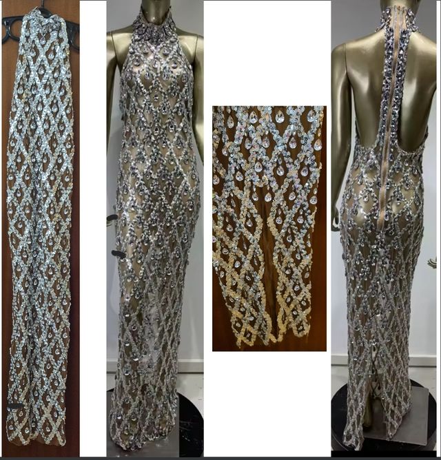 Vestido decorado com cristais