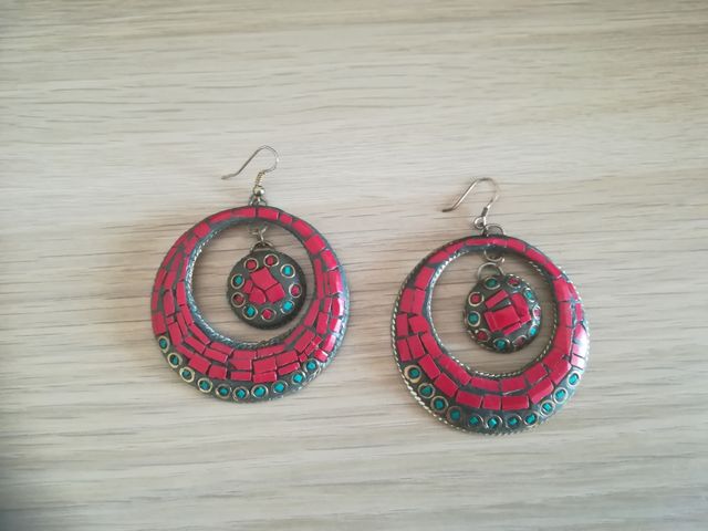 Maxi pendientes con piedras 