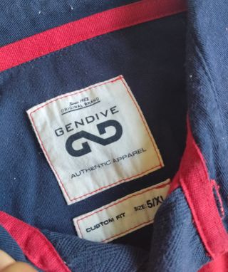Polo de manga corta Gendive Roja España Vintage 