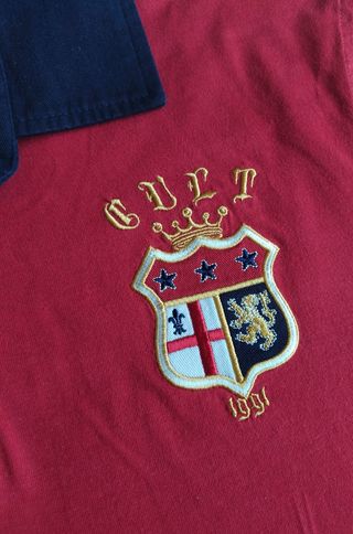 Polo de manga corta Gendive Roja España Vintage 