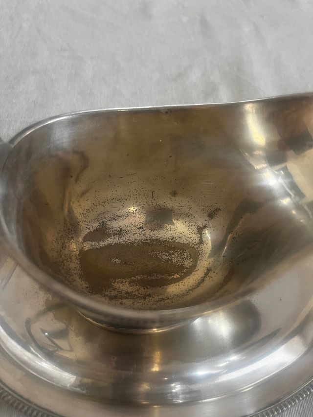 Salsera estaño antigua