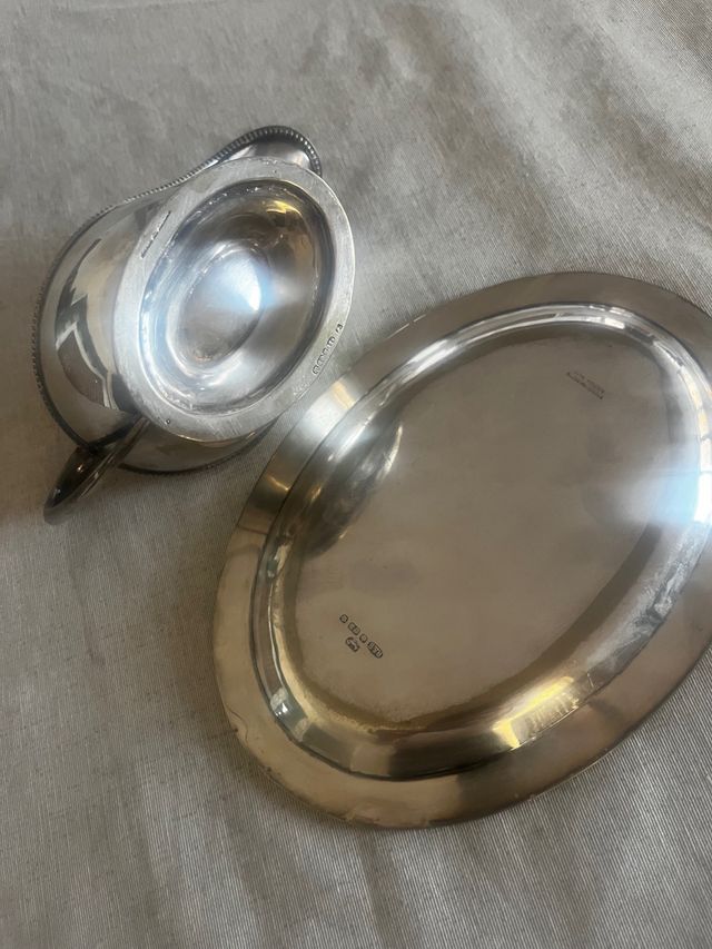 Salsera estaño antigua