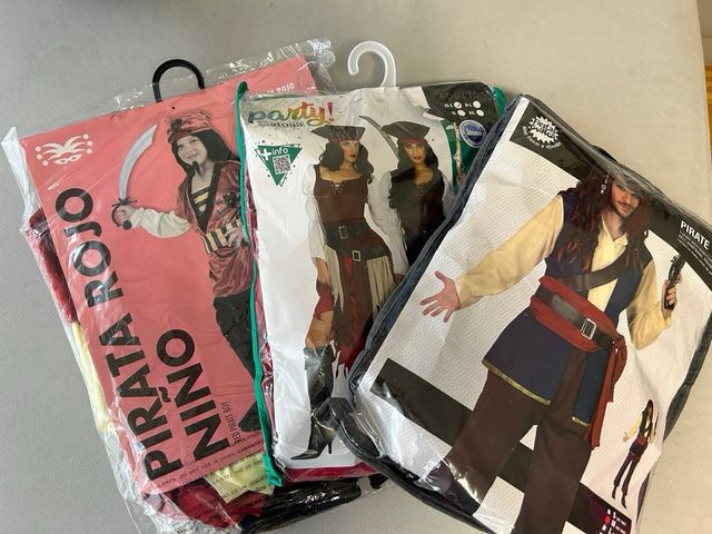 Disfraces piratas Pack con accesorios