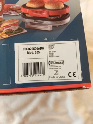 Hamburger Maker Ariete, linea Party Time