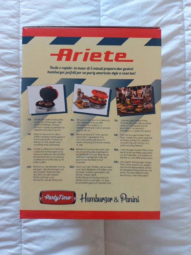 Hamburger Maker Ariete, linea Party Time
