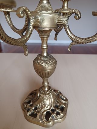 Candelabro Antiguo de Bronce 5 brazos  Atr Nouveau