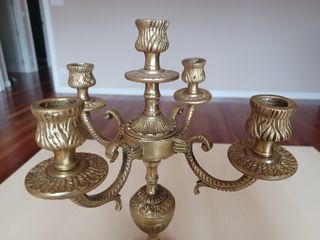 Candelabro Antiguo de Bronce 5 brazos  Atr Nouveau