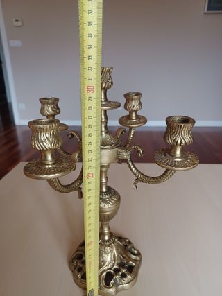 Candelabro Antiguo de Bronce 5 brazos  Atr Nouveau