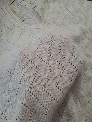 Blusa vintage cotone lavorato a mano traforata