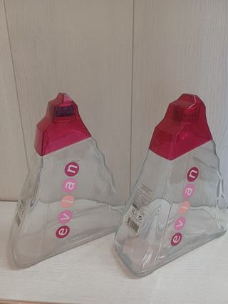 2 bottiglie evian collezione vuote