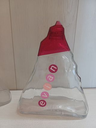 2 bottiglie evian collezione vuote