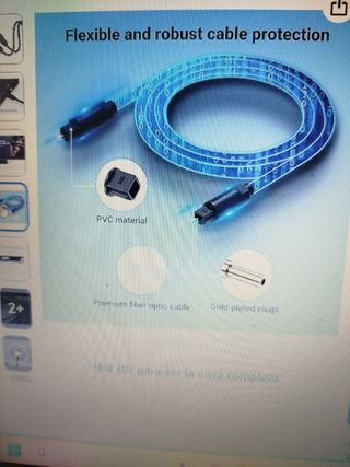 Cable óptico audio digital