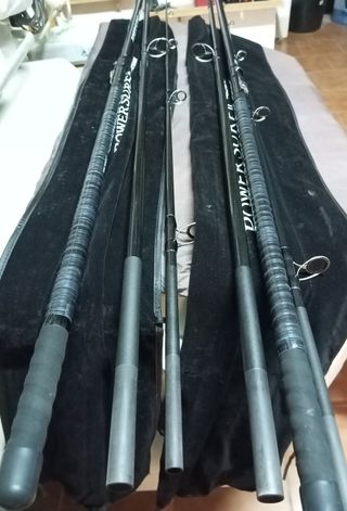 Cañas de pescar + carretes surfkayak o surfcasting