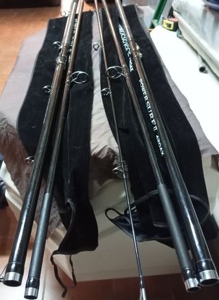 Cañas de pescar + carretes surfkayak o surfcasting