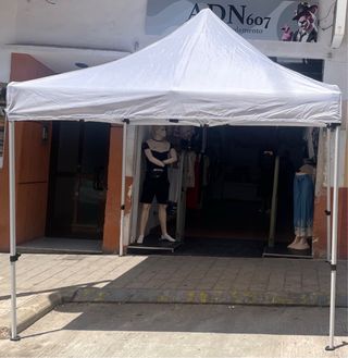 Carpa plegable 3x3 Blanca sin laterales