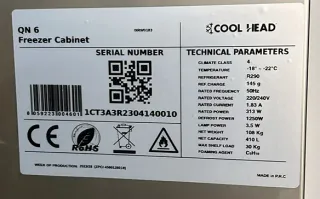 CONGELADOR VERTICAL QN 6 - COOLHEAD