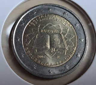 Moneda Conmemorativa Italia Tratado de Roma 2007
