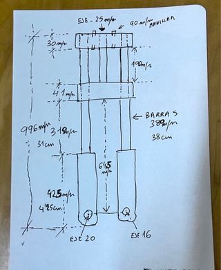 Barras suspension con tija