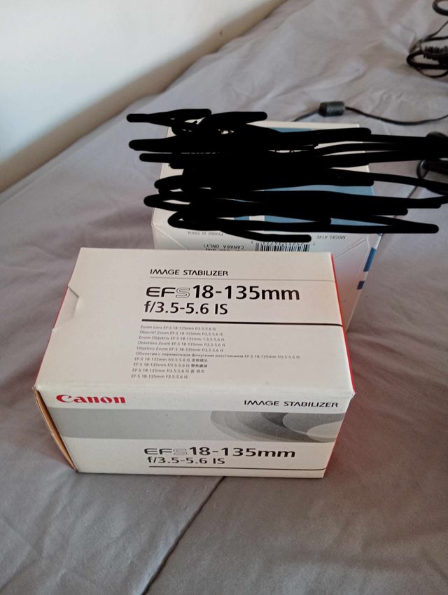 camara reflex canon + objetivo y accesorios