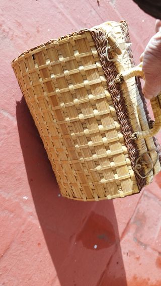 Bolso mimbre vintage