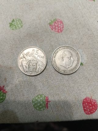 Moneda 25 Pesetas Francisco Franco