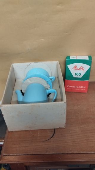 Cafetera inglesa vintage - Melitta - Porcelana