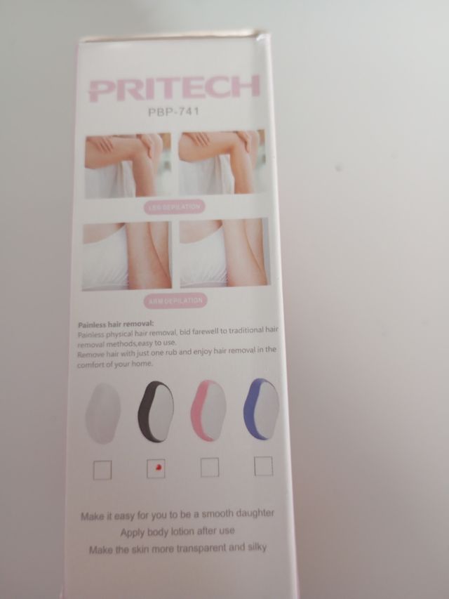 Borrador decristal  depilación sin dolor