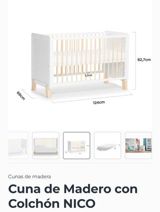 Cuna 2 en 1 de kinderkraft