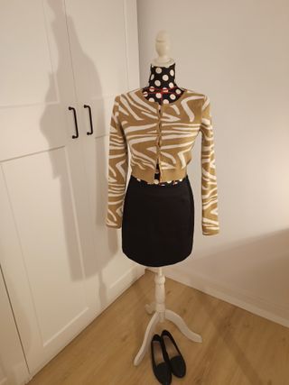 Bershka cárdigan estampado de cebra - Talla S/XS