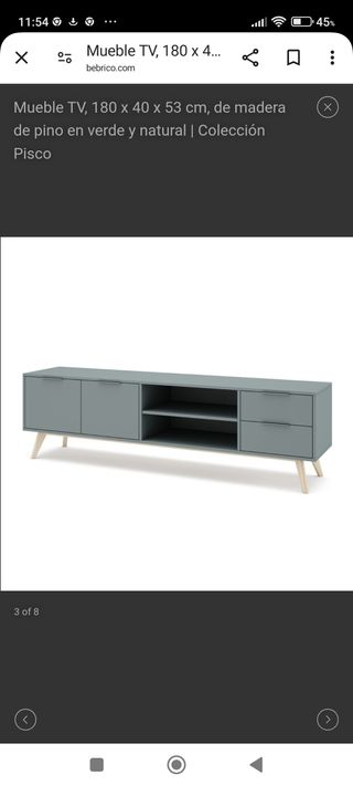 Mueble tv marckeric verde kaki nuevo