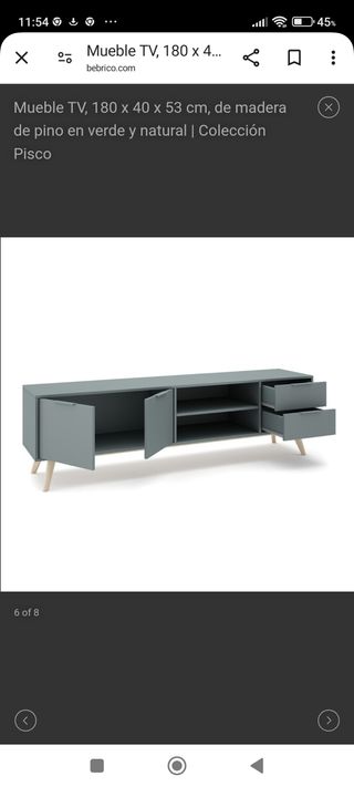 Mueble tv marckeric verde kaki nuevo