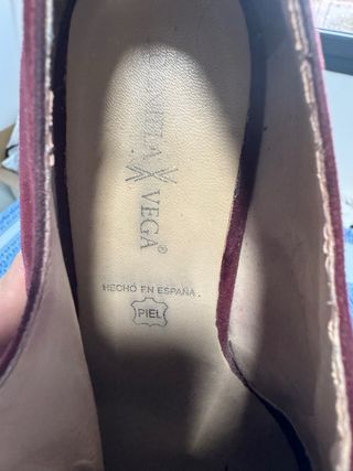 Botines de piel y suela de tocino. Numero 37.