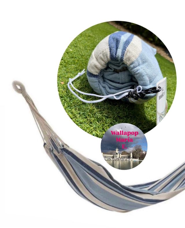 Lettino da giardino con amaca da appendere