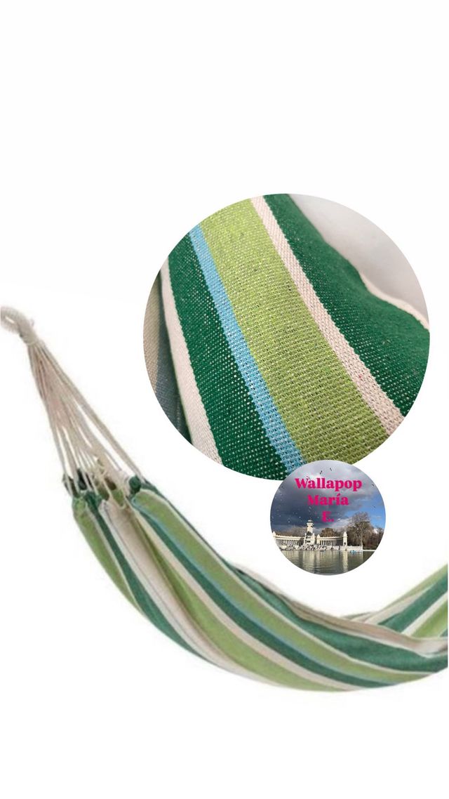 Lettino da giardino con amaca da appendere