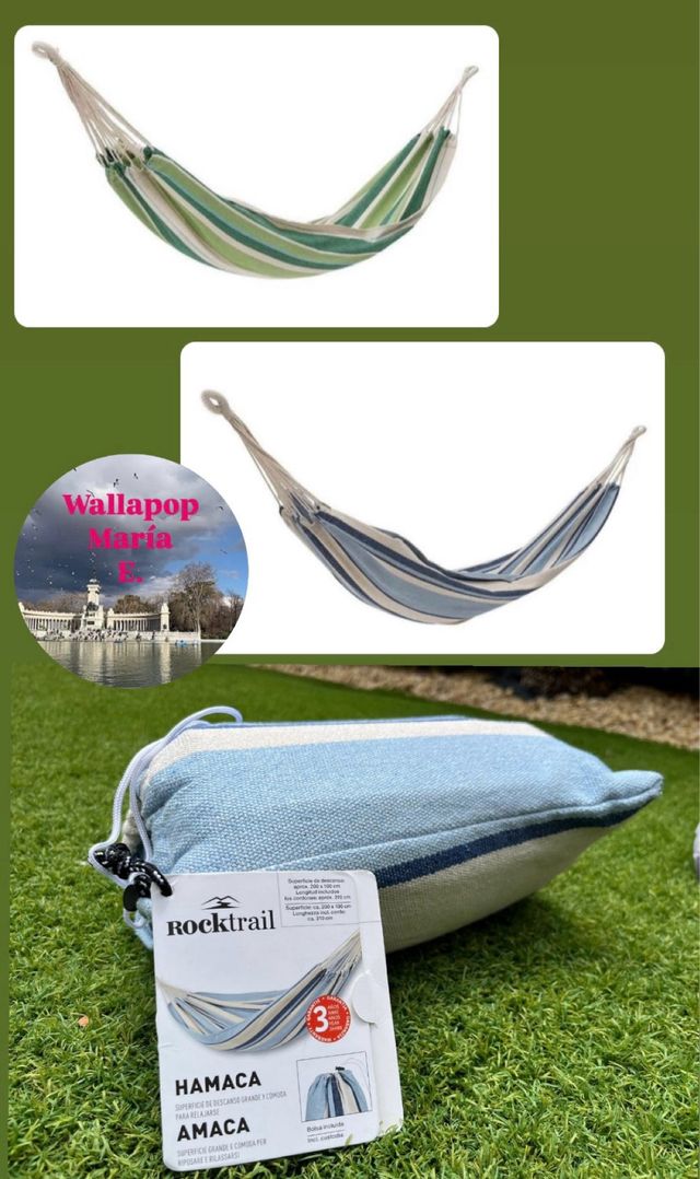 Lettino da giardino con amaca da appendere