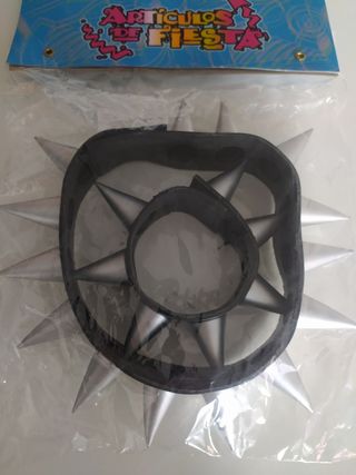 Collar y pulsera punk disfraz.