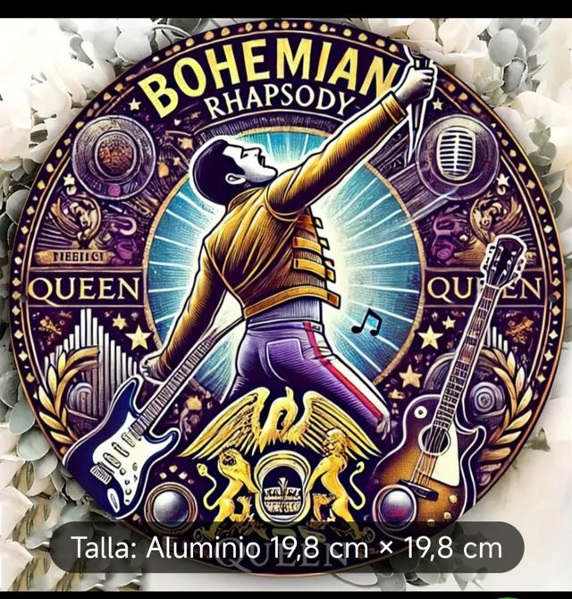 PLACA DE METAL QUEEN BOHEMIAN RHAPSODY